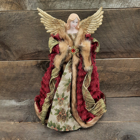 16" Holly Angel with Red Cloak