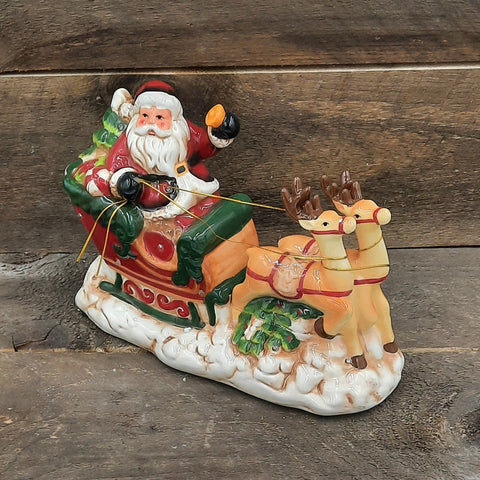 8.5" LED Santa and Reindeer