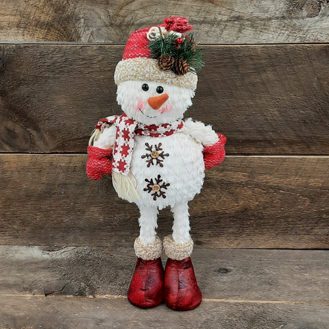 19" Chenille Snowman with Spring