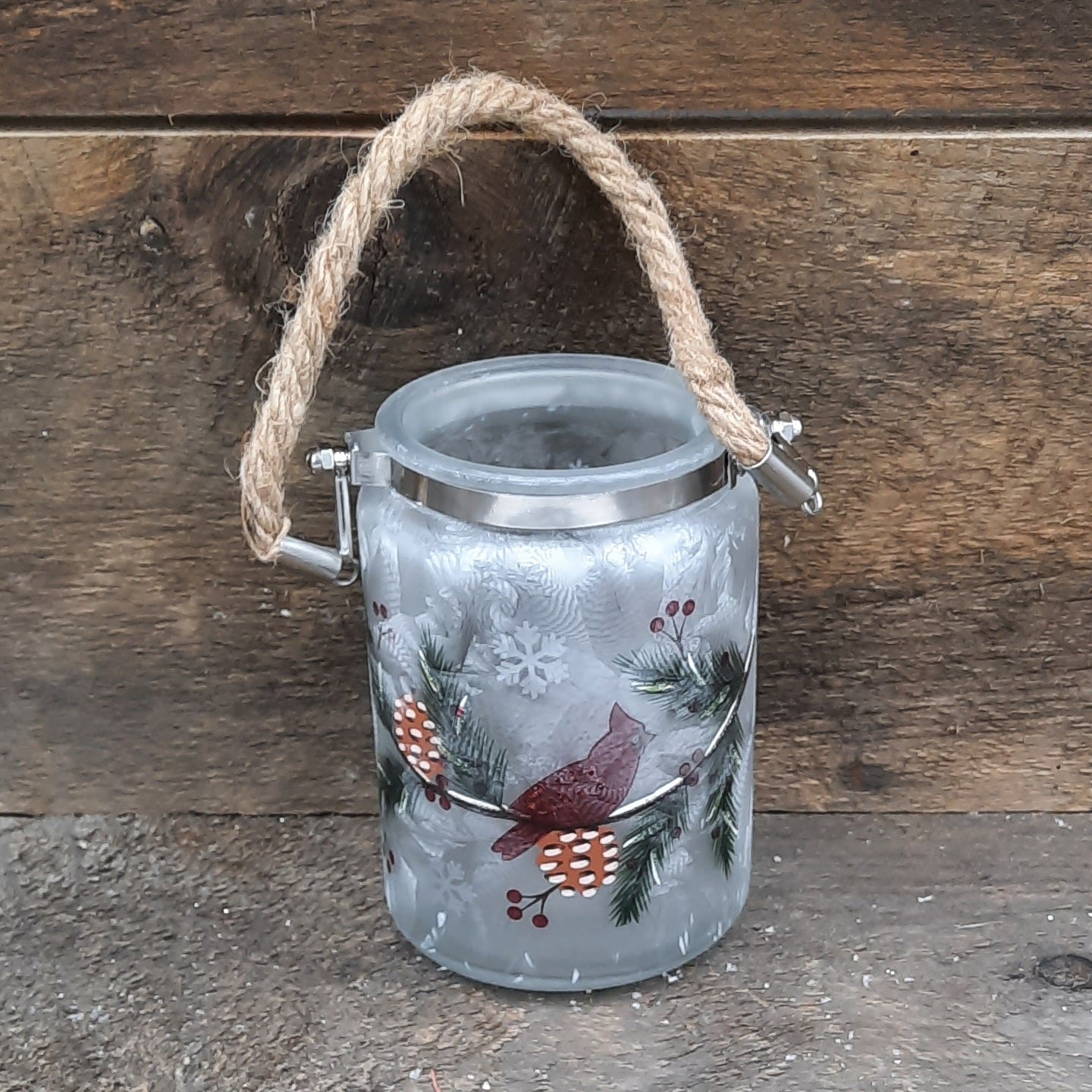 6" 'Cardinal' Glass Jar