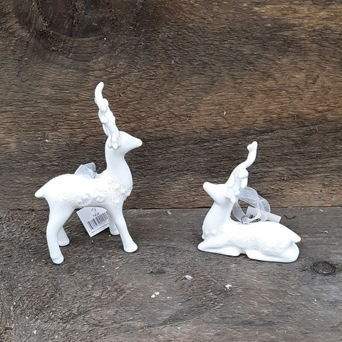 White Porcelain Deer Ornament