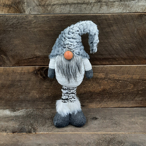 16" Beige/Grey Standing Gnome