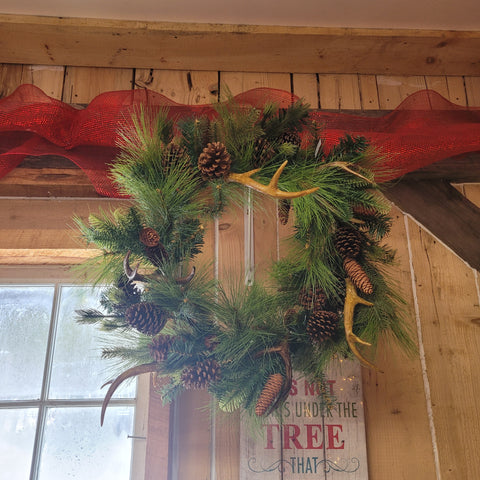 Pine Antler Wreath