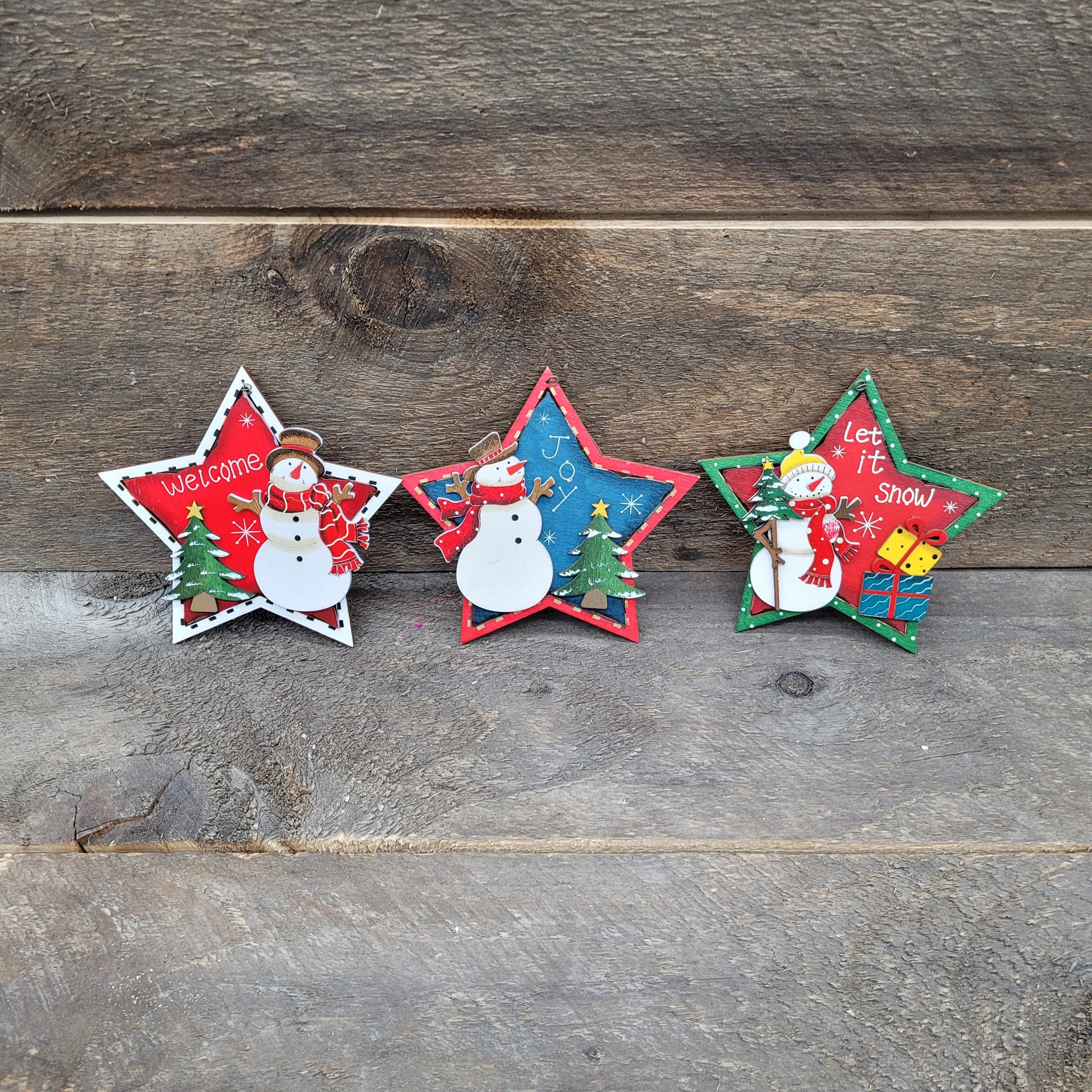 5.5" 'Wood Star' Ornament