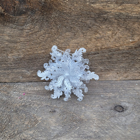 4.5" 'Pearl Snowflake' Ornament