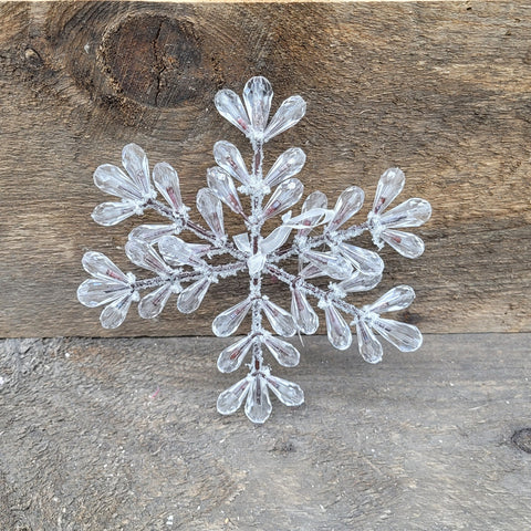 Large Clear Snowflake Ornament