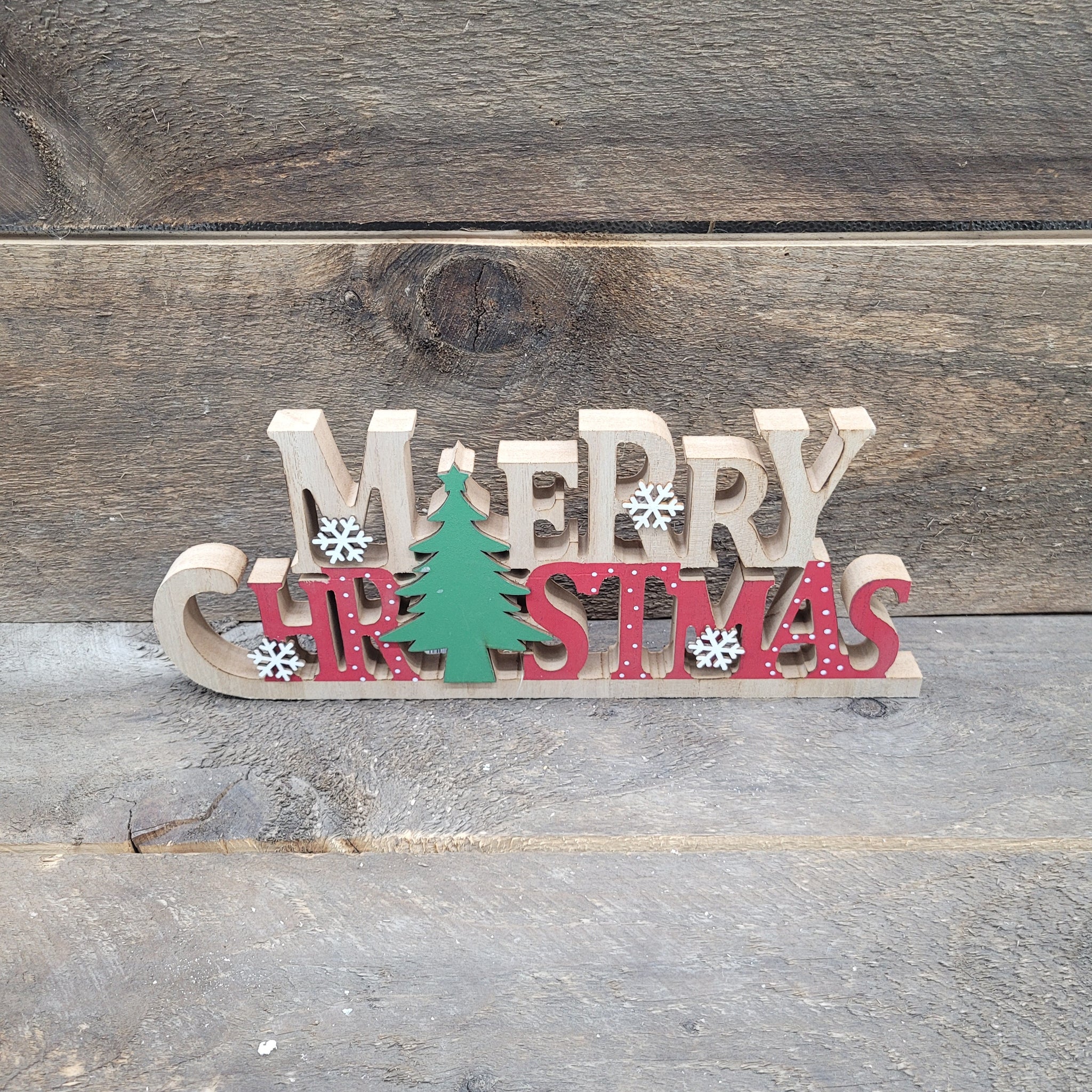 'Merry Christmas' Wood Sleigh