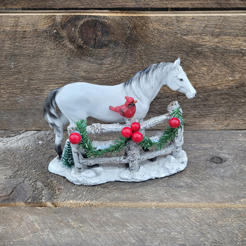 8" White Horse Cardinal