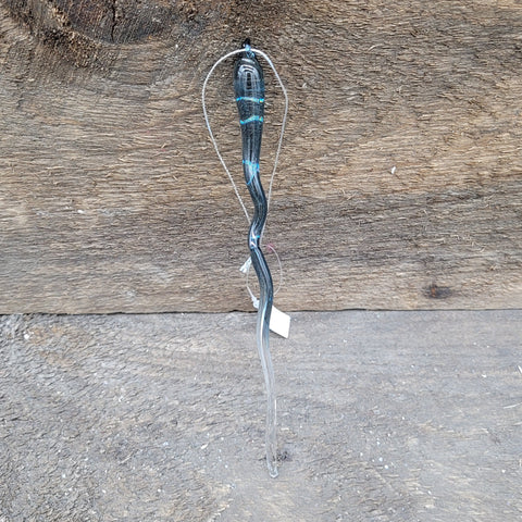 7" Blue Icicle Ornament