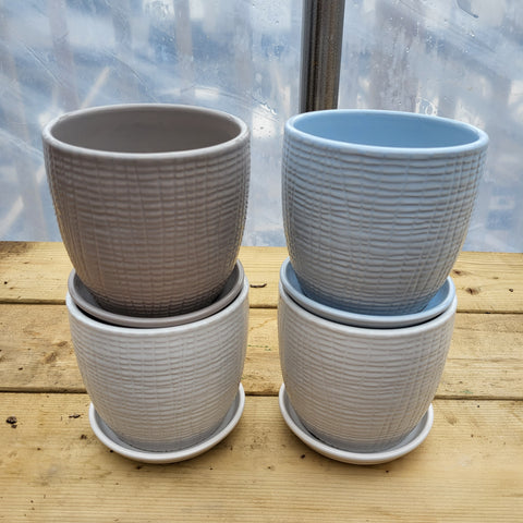 Ceramic Pot Basket Weave