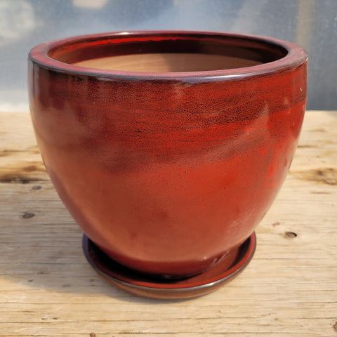 Bayshore Ceramic Planter - Red