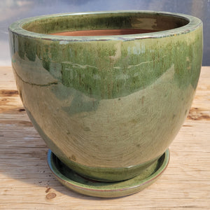 Bayshore Ceramic Planter - Olive Green