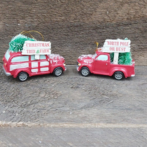 5.5" Cozy Cottage Truck Ornament