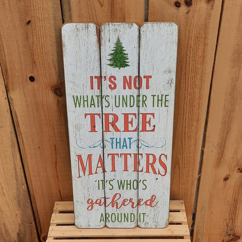 'It's Not What's Under the Tree' Sign